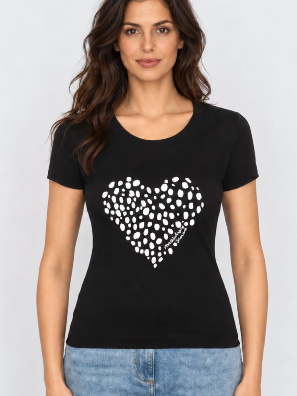 Moschino Jeans black heart-logo t-shirt XS NWOT